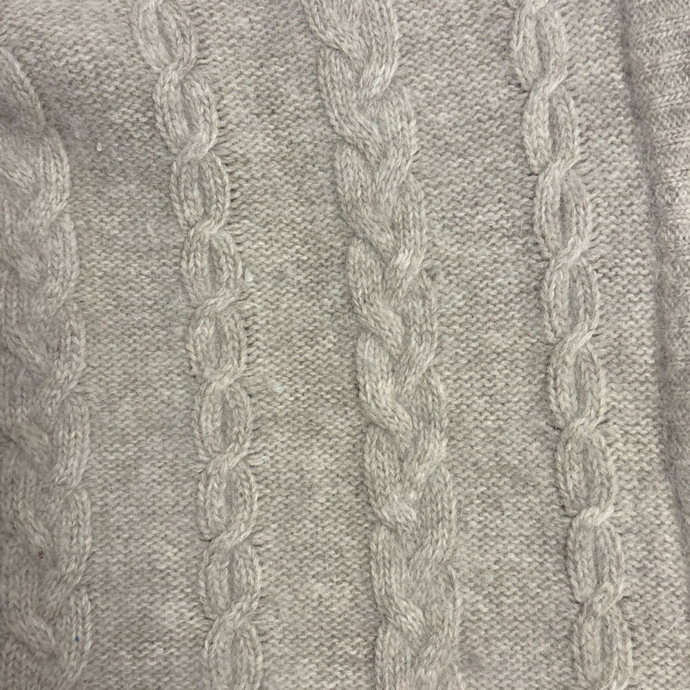 Lambswool Angora Rabbit Fur Cardigan Sweater M Light Brown Mother Pearl Buttons - Picture 4 of 7